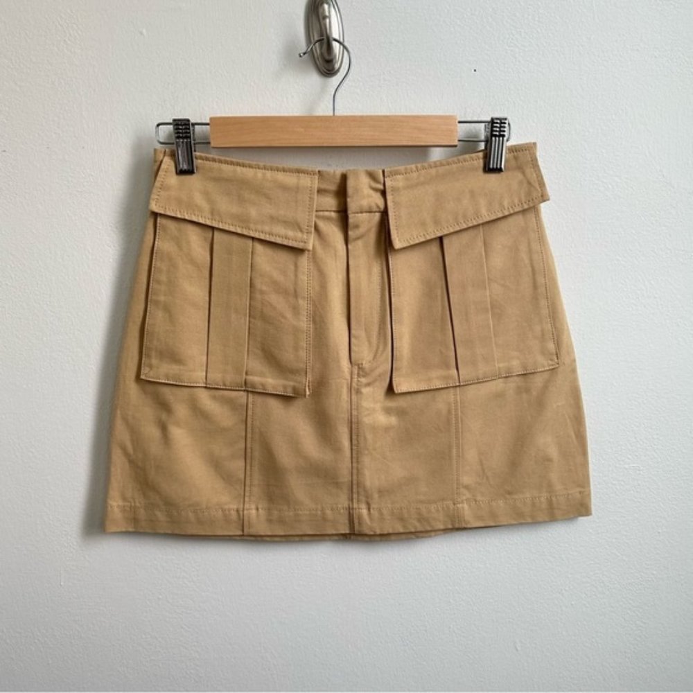 Zara Tan A-Line Mini Skirt